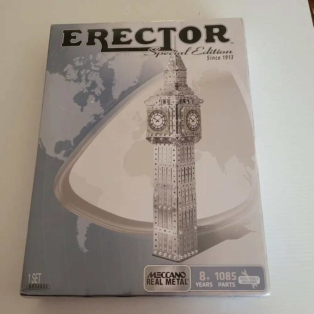 Meccano Erector Big Ben Special Edition Set Clock Tower Of London Steelers New